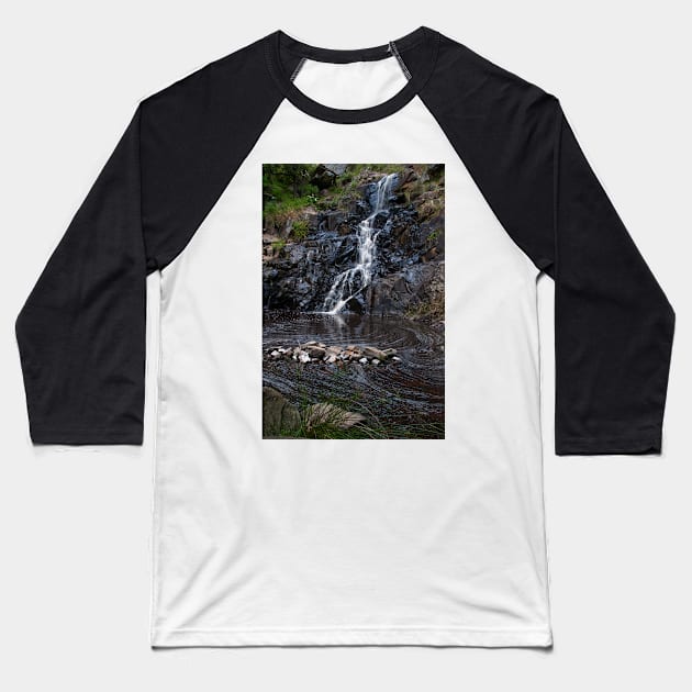 Ingalalla Waterfall Baseball T-Shirt by fotoWerner